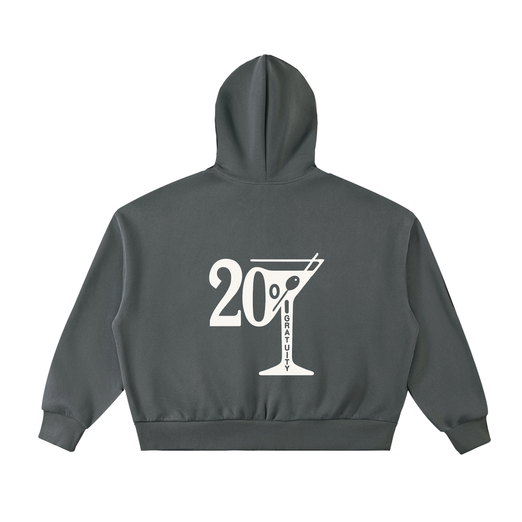 Fleeced Full-Zip "Boxy Fit" Hoodie