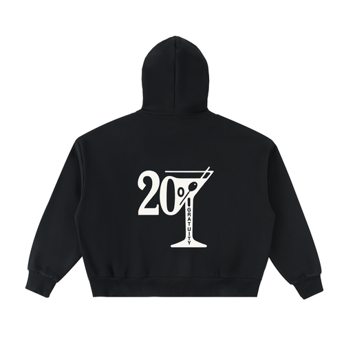 Fleeced Full-Zip "Boxy Fit" Hoodie